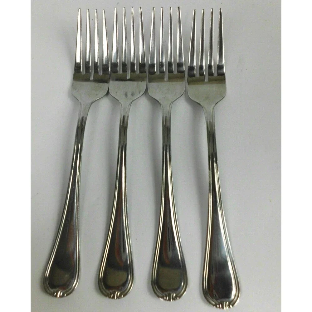 Cambridge Stainless Steel Carlie Small Salad Dessert Forks 7 Inch Lot of 4